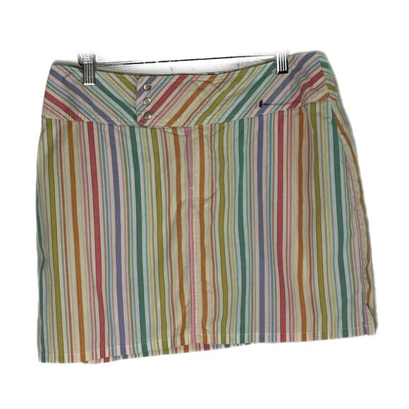 Fashion Bug Multi-color Striped Skort, Size 10, Pre-owned - Picture 1 of 2